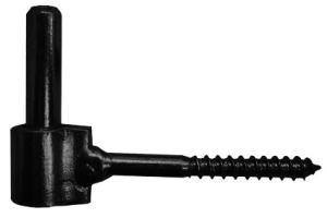 Gond à visser noir Ø16